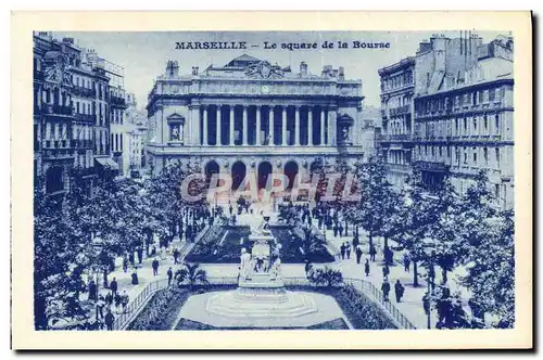 Ansichtskarte AK Marseille Le Square De La Bourse