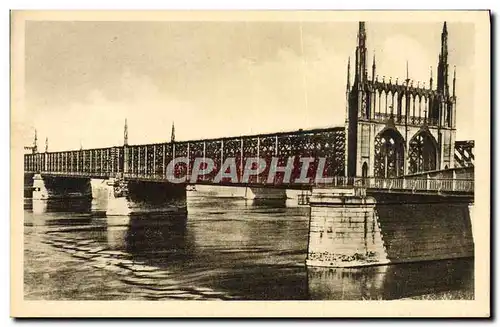 Ansichtskarte AK Strasbourg Pont Du Chemin De Fer Sur Le Rhin