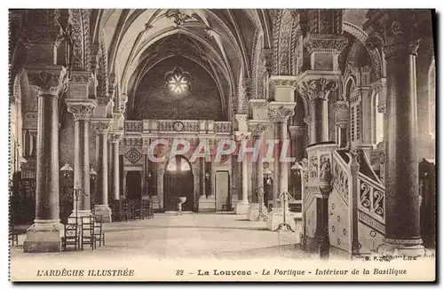 Cartes postales La Louvesc Le Portique Interieur De La Basilique