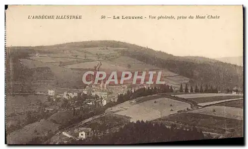 Cartes postales La Louvesc Vue Generale Prise Du Mont Chaix