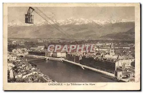 Ansichtskarte AK Grenoble Le Teleferique Et Les Alpes