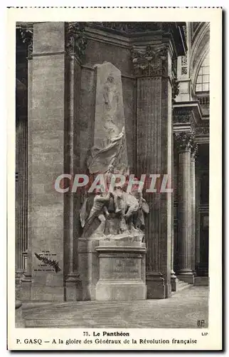 Cartes postales Paris Le Pantheon A La Gloire Des Generaux De La Revolution Francaise Gasq