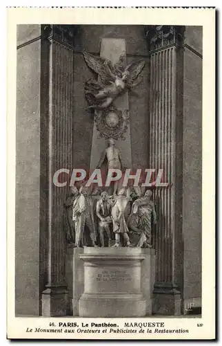 Ansichtskarte AK Paris Le Pantheon Marqueste Le monument aux orateurs et publicistes de la Restauration