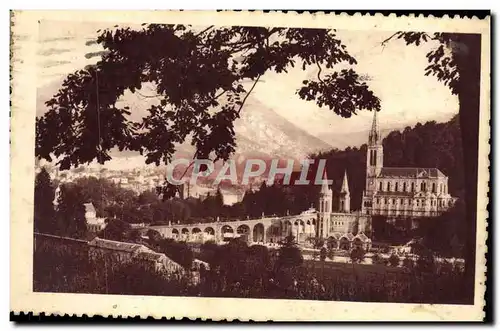 Ansichtskarte AK Lourdes La Basilique Et Le Pic Du Jer