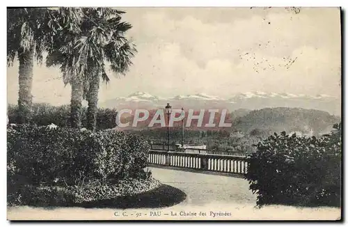 Cartes postales Pau La Chaine Des Pyrenees