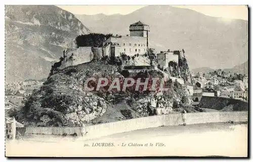 Cartes postales Lourdes Le Chateau Et La Ville