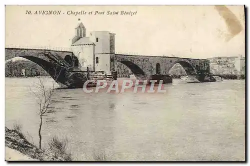 Cartes postales Avignon Chapelle Et Pont Saint Benezet