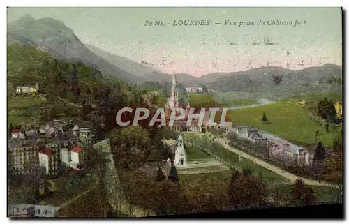 Ansichtskarte AK Lourdes Vue Prise Du Chateau Fort