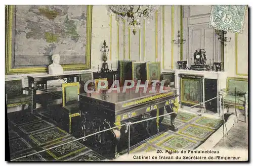 Cartes postales Palais de Fontainebleau Cabinet de Travail du Secretaire de L&#39Empereur