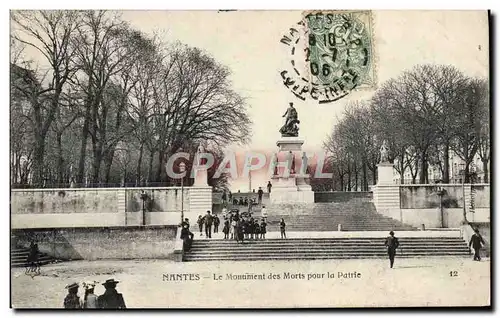 Cartes postales Nantes Le Monument des Morts Pour la Patrie Militaria