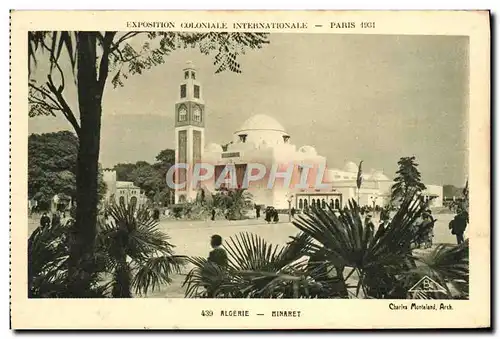 Ansichtskarte AK Exposition Colonale Internationale Paris 1931 Algerie Minaret