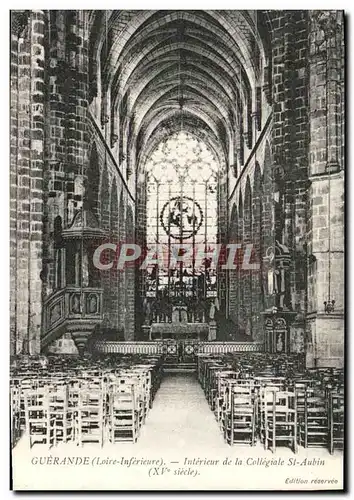 Ansichtskarte AK Guerande Interieur de la Collegiale St Aubin