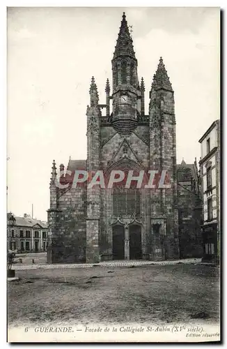 Ansichtskarte AK Guerande Facade de la collegiale St Aubin