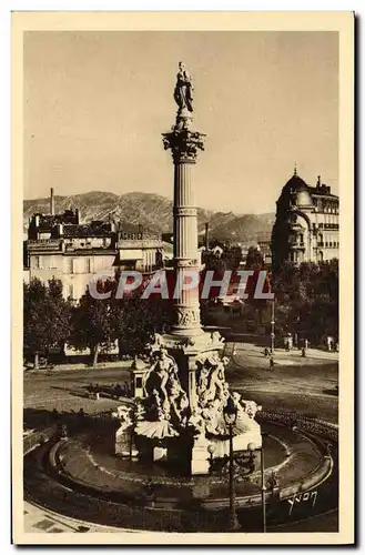 Ansichtskarte AK Marseille Place Castellane et Fontaine Cantini