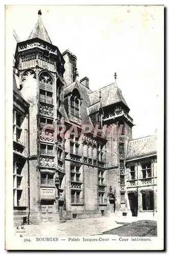 Cartes postales Bourges Palais Jacques Coeur Cour interieure