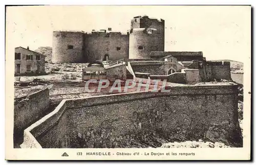 Cartes postales Marseille Chateau d&#39If Le Donjon et les Remparts