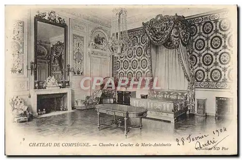 Ansichtskarte AK Chateau de Compiegne Chambre a Coucher de Marie Antoinette