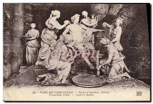 Cartes postales Parc de Versailles Bains d'Apollon
