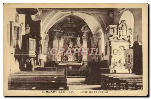 Cartes postales Jumeauville Interieur de l'Eglise