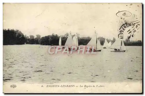 Cartes postales Enghien Les Bains Les Regates De Voiliers Bateaux