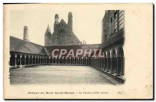 Ansichtskarte AK Abbaye du Mont Saint Michel Le Cloitre