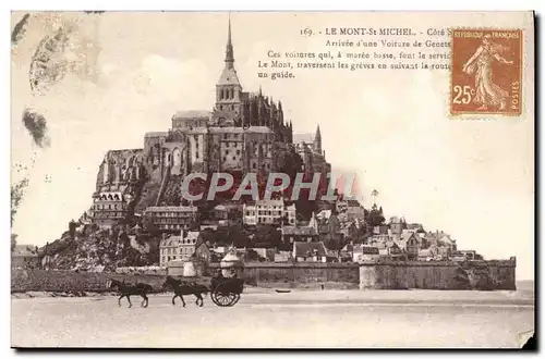 Cartes postales Le Mont St Michel Arrivee d&#39une Voitare de Genets