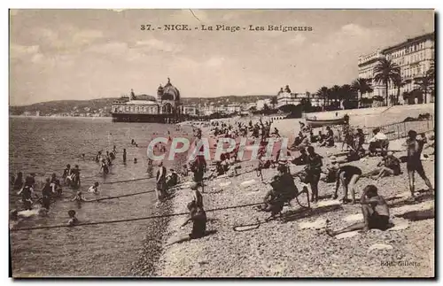 Cartes postales Nice La Plage Les Baigneurs