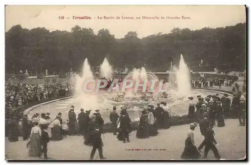 Ansichtskarte AK Versailles Le Bassin de Latone un Dimanche de Grandes Eaux