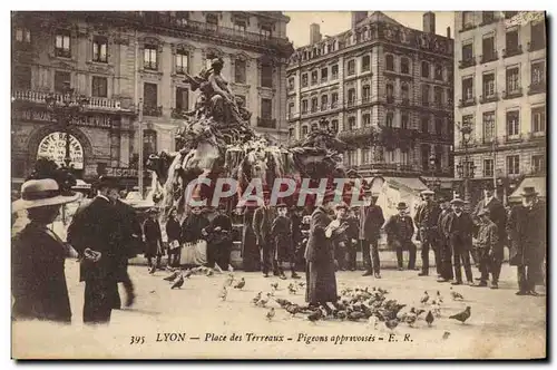 Ansichtskarte AK Lyon Place des Terreaux Pigeons apprivoises