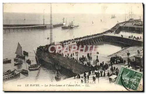 Cartes postales Le Havre Les Brise Lames et l&#39Avant Port