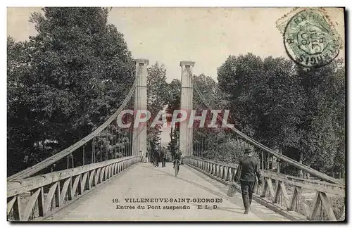 Cartes postales Villeneuve Saint Georges Entree du Pont Suspendu