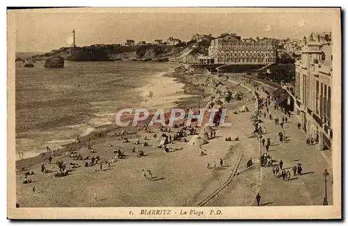 Cartes postales Biarritz La Plage