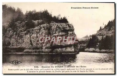 Cartes postales Frontiere Franco Suisse Bassin Du Doubs Rocher de I&#39Echo