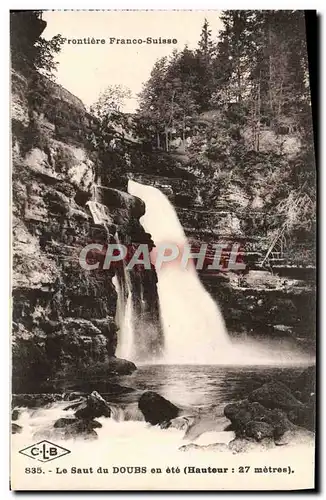 Ansichtskarte AK Frontiere Franco Suisse Le Saut Du Doubs en ete