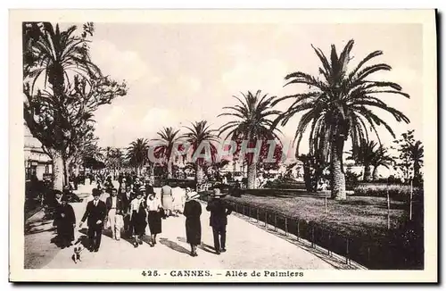 Cartes postales Cannes Allee De Palmiers