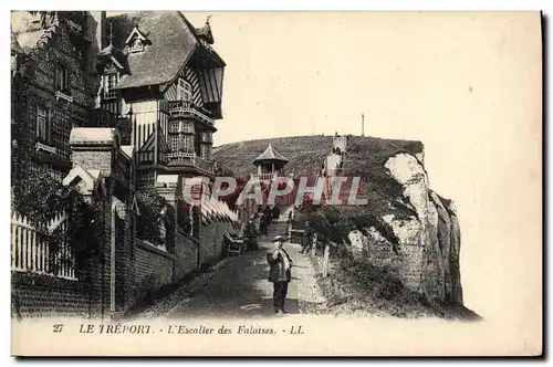 Cartes postales Le Treport L&#39Escalier Des Falaises