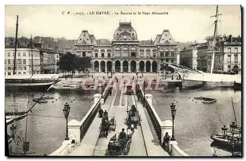 Cartes postales Le Havre La Bourse Et Le Pont Alexandre