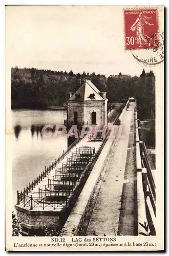 Ansichtskarte AK Lac Des Settons L&#39Ancienne Et Nouvelle Digue