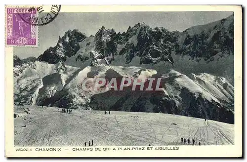 Ansichtskarte AK Chamonix Champs De Ski A Plan Praz Et Aiguilles