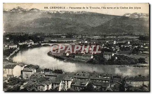 Ansichtskarte AK Grenoble Panorama De La Tronche L&#39Ile Verte et la chaine des Alpes