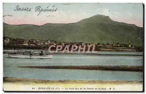 Cartes postales En Hendaye La Ville Vue De La Pointe De La Baie