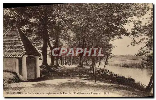 Ansichtskarte AK Cambo La Fontaine Ferrugineuse Et Le Parc De I&#39Etablissement Thermal