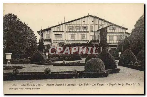 Ansichtskarte AK Cambo Maison Rostand A Arnaga Les Buis Les Vasques Facade Des Jardins