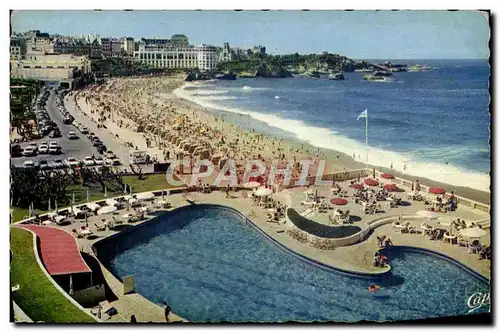 Moderne Karte Biarritz La Grande Plage Et Le Casino Bellevue