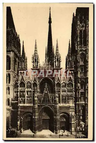 Ansichtskarte AK Rouen Facade Principale De La Cathedrale