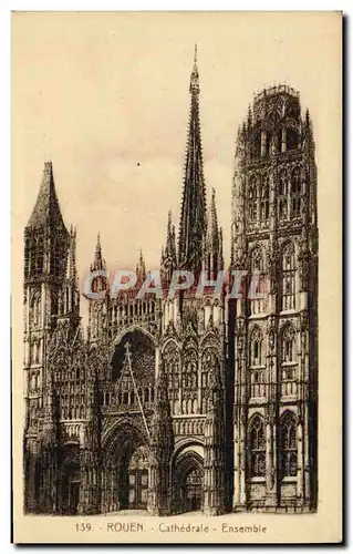 Cartes postales Rouen Cathedrale Ensemble