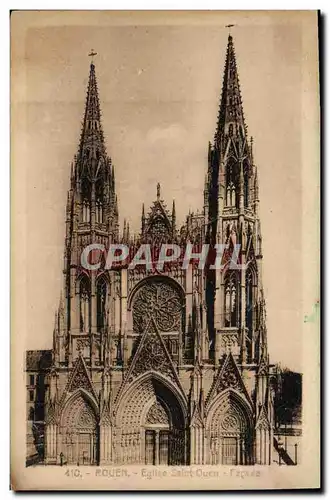 Cartes postales Rouen Egllse Saint Ouen Facade