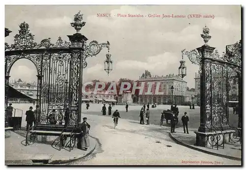 Cartes postales Nancy Place Stanislas Grilles Jean Lamour