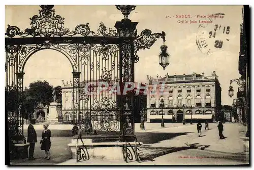 Cartes postales Nancy Place Stanislas Grille Jean Lamour