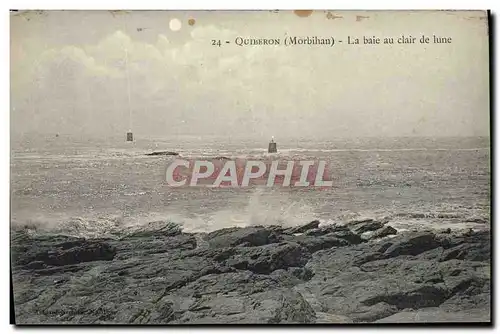 Ansichtskarte AK Quiberon La Baie Au Clair De Lune